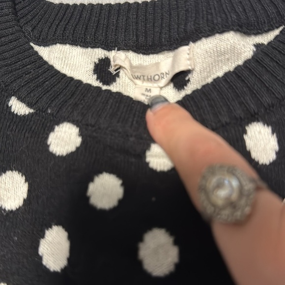 3/25 promo! 41 hawthorn polka dot sweater size medium - Picture 3 of 7